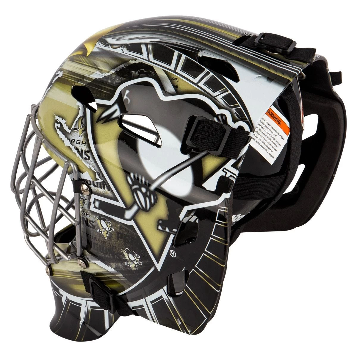Franklin GFM 1500 Pittsburgh Penguins Goalie Face Mask 4 Franklin GFM 1500 Pittsburgh Penguins Goalie Face Mask - Image 4