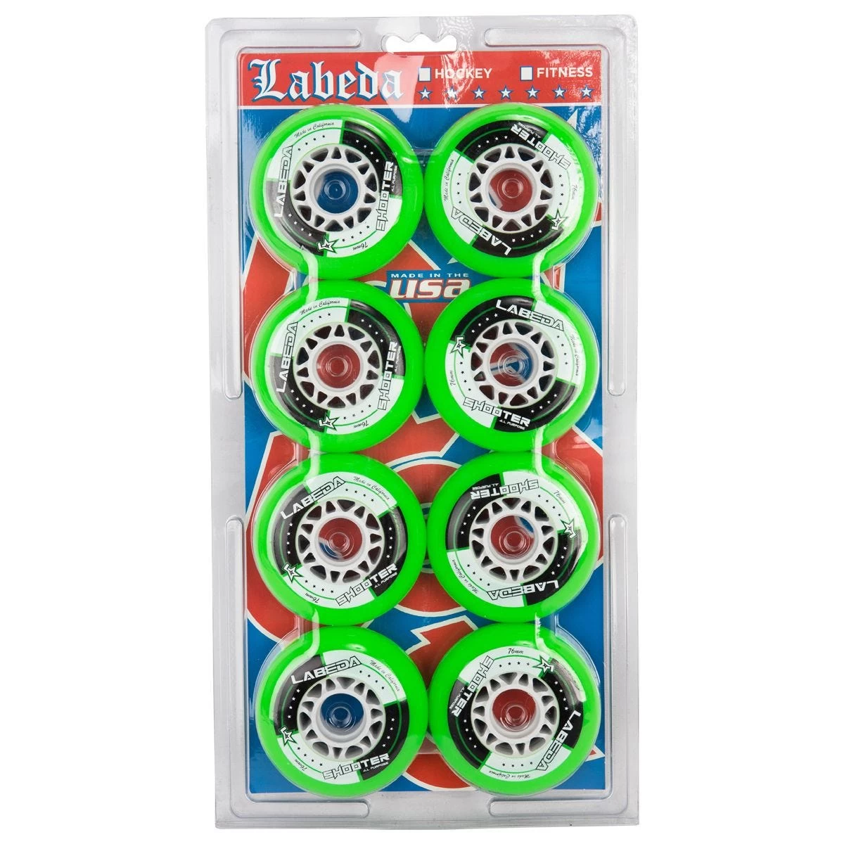 Labeda Shooter 83A Roller Hockey Wheel - Green - 8 Pack 2 Labeda Shooter 83A Roller Hockey Wheel - Green - 8 Pack - Image 2