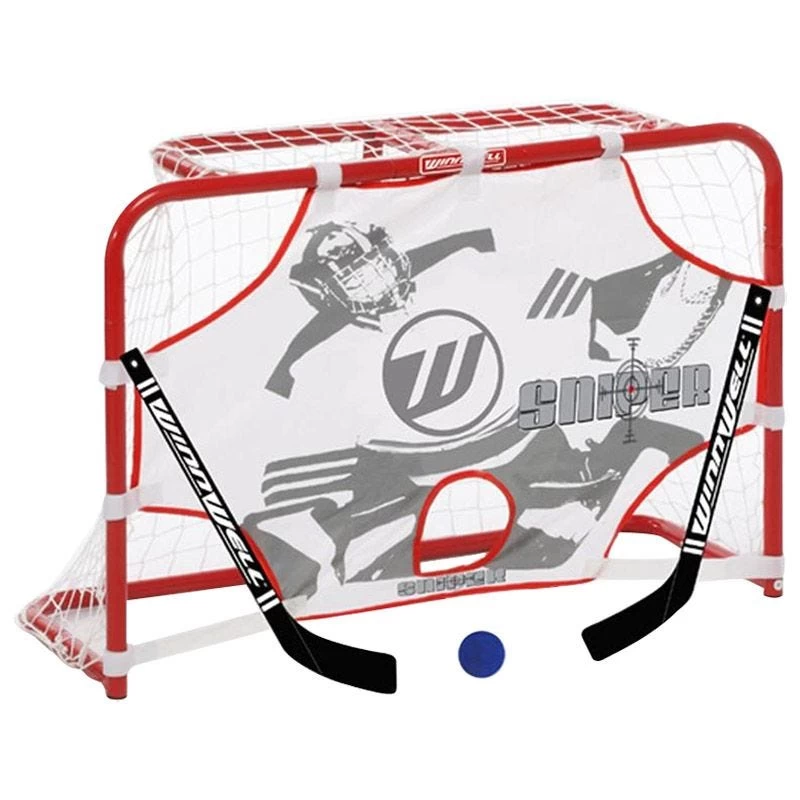Winnwell Mini Hockey Net Set W/ 2 Sticks, Ball, And Target 1 Winnwell Mini Hockey Net Set W/ 2 Sticks, Ball, And Target
