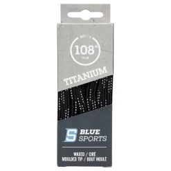 Blue Sports Titanium Waxed Molded Tip Laces