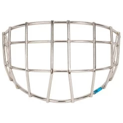 CCM Carbon Steel Youth Straight Bar Cage - Chrome -Baseball Equipment ccm goalie accessories carbon steel straight goalie cage yth chrome inset2