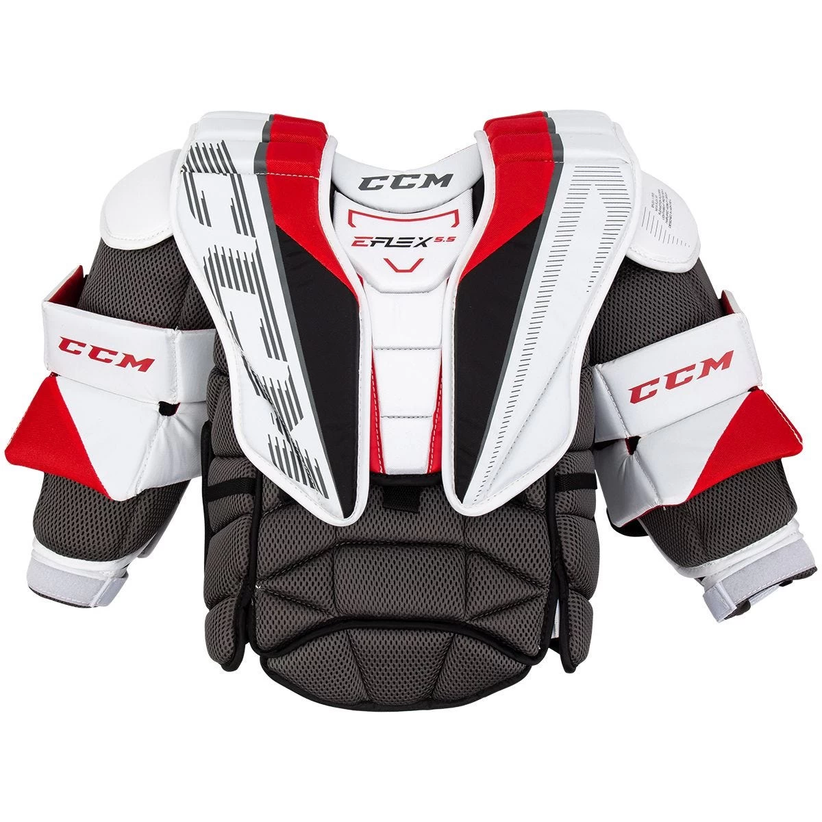 CCM Extreme Flex E5.5 Junior Goalie Chest & Arm Protector 1 CCM Extreme Flex E5.5 Junior Goalie Chest & Arm Protector