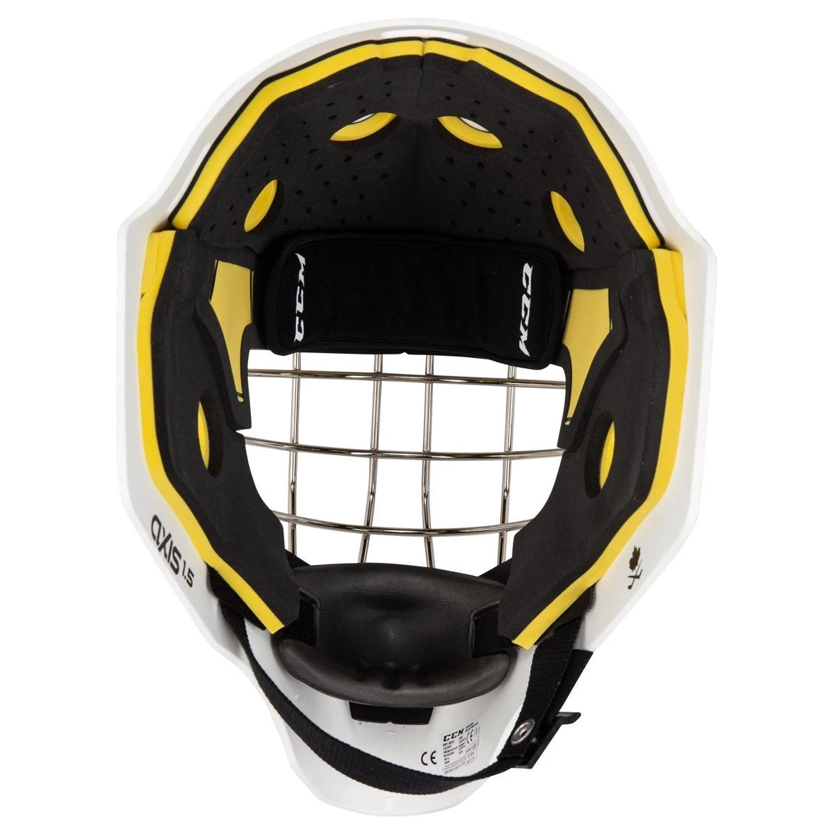 CCM Axis A1.5 Junior Certified Straight Bar Goalie Mask - Team 6 CCM Axis A1.5 Junior Certified Straight Bar Goalie Mask - Team - Image 6