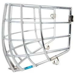 CCM Pro Titanium Certified Straight Bar Cage - Chrome -Baseball Equipment ccm goalie replacement cage pro cert straight chrome inset3