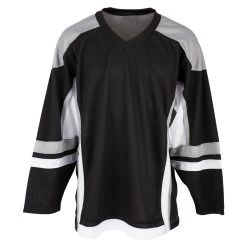 Stadium Youth Hockey Jersey - Black/Gray/White