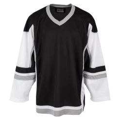 Stadium Adult Hockey Jersey - Black/White/Gray