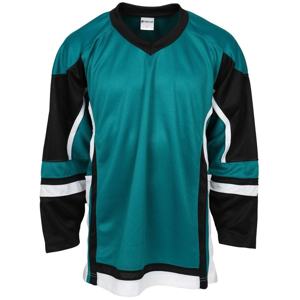 Stadium Adult Hockey Jersey - Teal/Black/White 1 Stadium Adult Hockey Jersey - Teal/Black/White