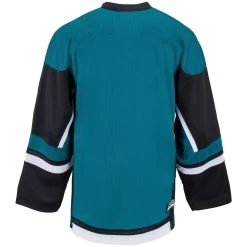 Stadium Youth Hockey Jersey - Teal/Black/White