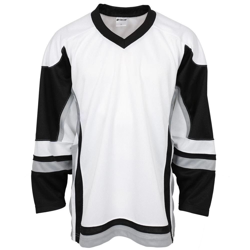 Stadium Youth Hockey Jersey - White/Black/Gray 2 Stadium Youth Hockey Jersey - White/Black/Gray - Image 2