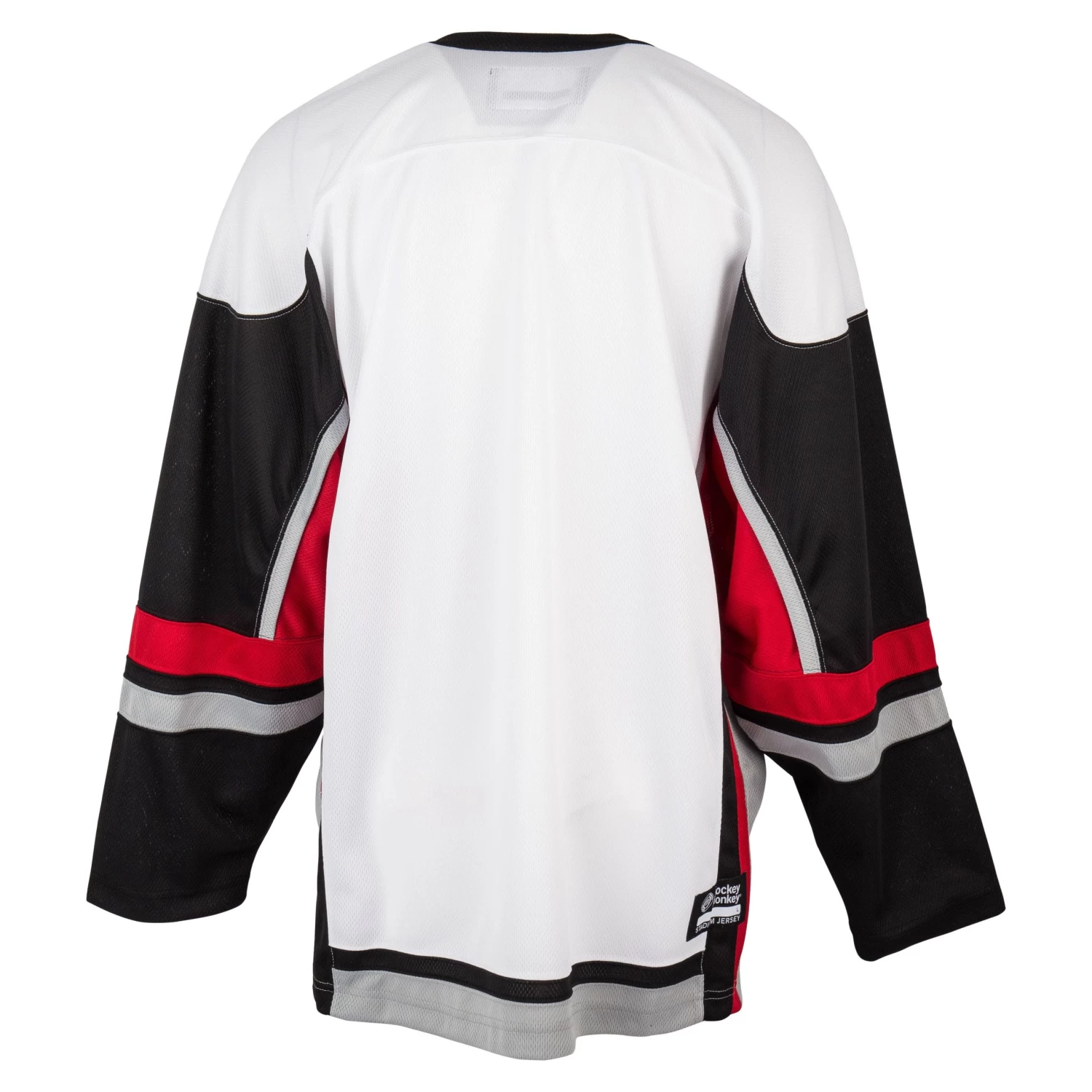 Stadium Youth Hockey Jersey - White/Black/Red 1 Stadium Youth Hockey Jersey - White/Black/Red