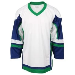Stadium Youth Hockey Jersey - White/Royal/Kelly