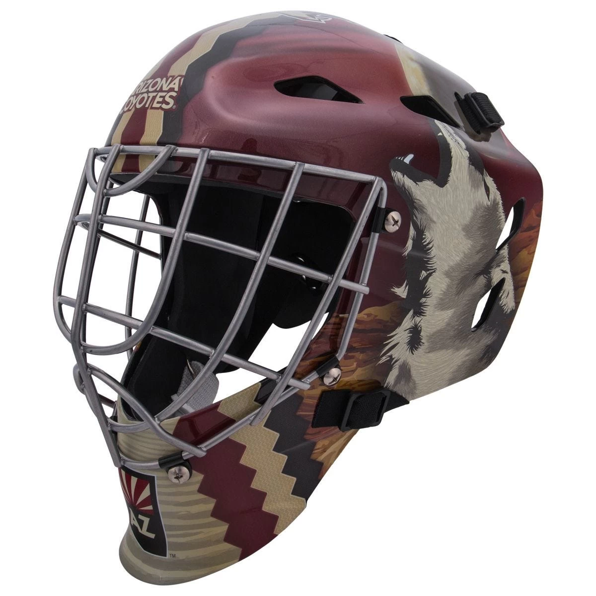 Arizona Coyotes Franklin GFM 1500 Goalie Face Mask 1 Arizona Coyotes Franklin GFM 1500 Goalie Face Mask