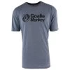 Monkey Sport By Pepper Foster - GoalieMonkey Logo Adult Short Sleeve Tee Shirt (Denim)