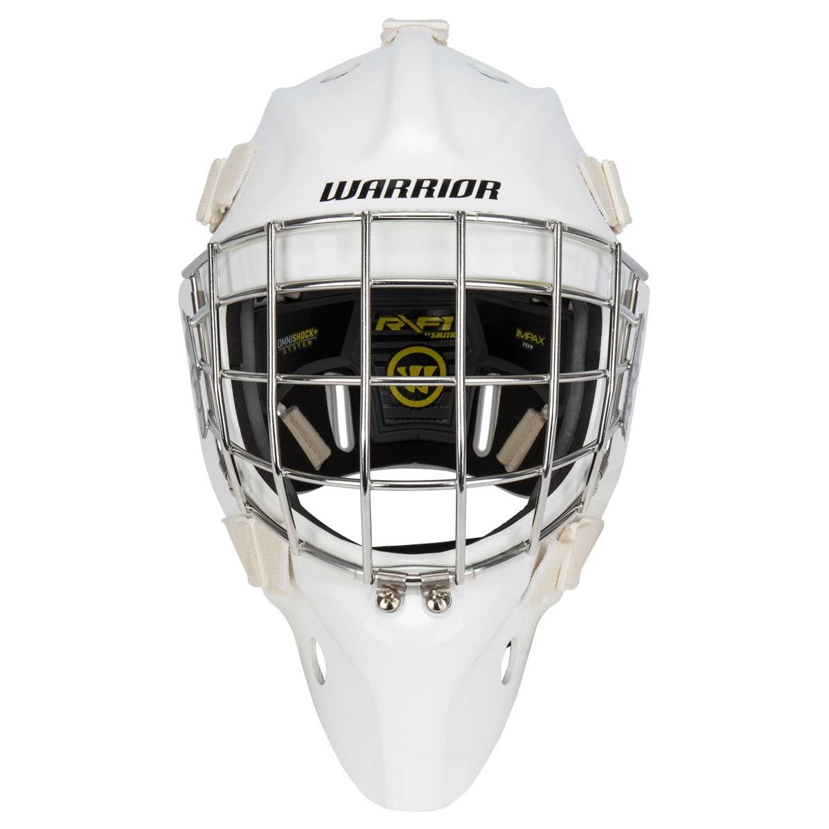 Warrior Ritual R/F1 Pro Senior Certified Straight Bar Goalie Mask 3 Warrior Ritual R/F1 Pro Senior Certified Straight Bar Goalie Mask - Image 3