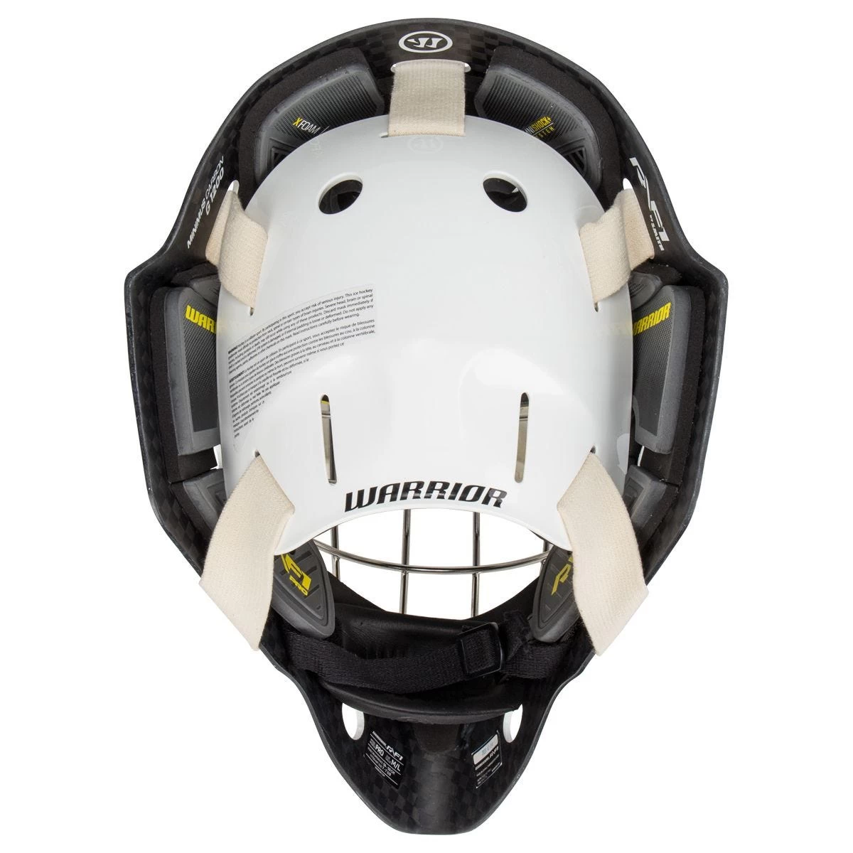 Warrior Ritual R/F1 Pro Senior Certified Straight Bar Goalie Mask 5 Warrior Ritual R/F1 Pro Senior Certified Straight Bar Goalie Mask - Image 5