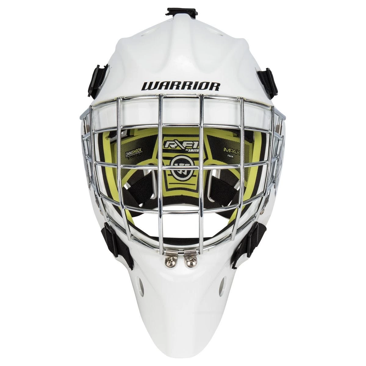 Warrior Ritual R/F1 Senior Certified Straight Bar Goalie Mask 3 Warrior Ritual R/F1 Senior Certified Straight Bar Goalie Mask - Image 3